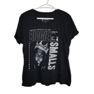 Notorious B.I.G Black TShirt Concert Graphic Label Reads Size Large